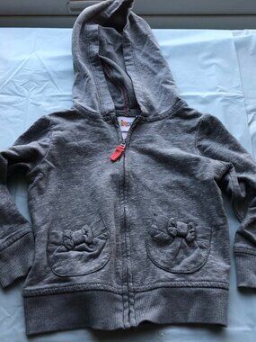 Circo 24-months zip-up w/hood; Gray; 2 front pockets; like new condition